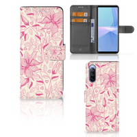 Sony Xperia 10 III Hoesje Pink Flowers - thumbnail