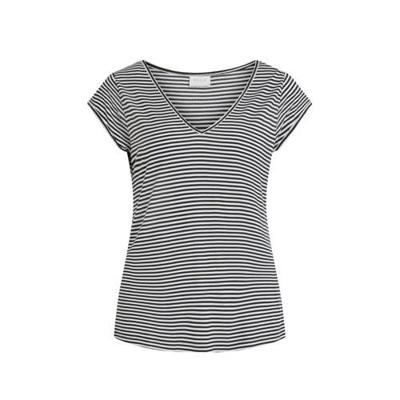 VILA gestreept T-shirt VISCOOP donkerblauw