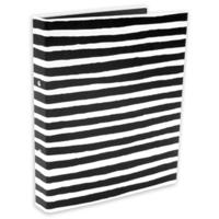Verhaak ringband Zepp strepen jongens 2 rings A4 karton zwart/wit