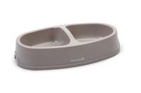 Beeztees - Dinerset Hond - Plastic - Beige - 27x16,5x6 cm - 2x 400 ml