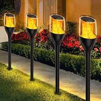 solar halloween led flikkerende vlam padverlichting buiten ip65 waterdichte zaklamp gazonverlichting kerst bruiloft tuin achtertuin loopbrug landschap decoratie 1/2 stuks Lightinthebox - thumbnail