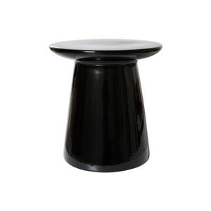 HKliving Earthenware Bijzettafel M - Glossy Black