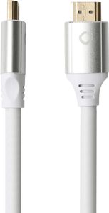 Oehlbach D1C92491 HDMI-kabel HDMI Aansluitkabel HDMI-A-stekker, HDMI-A-stekker 2.00 m Wit 8K UHD