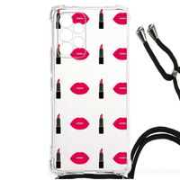 Samsung Galaxy A53 Doorzichtige Silicone Hoesje Lipstick Kiss