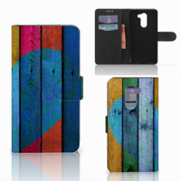 Huawei Honor 6X Book Style Case Wood Heart - Cadeau voor je Vriend