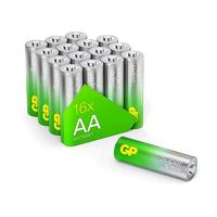 GP Batterijen AA 1,5 V Super Alkaline Longlife G-TECH technologie, voorraadverpakking met 16 stuks Mignon AA batterijen R6
