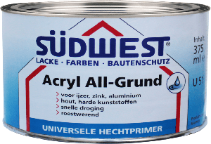 sudwest acryl allgrund u51 9105 zwart 375 ml