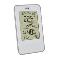 TFA Dostmann digitale thermo-hygrometer, 30.5057, hygrometer met kamerthermometer, voor schimmelpreventie, geschikt voor woonkamer, garage, slaapkamer, wit