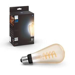 Philips Hue White Ambiance filament edison lamp goud dimbaar - E27 7W…