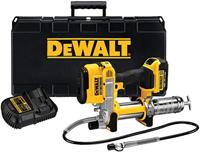 Dewalt DCGG571M1 Accu-vetspuit, 18 volt, 690 bar, inhoud: 400 gr. met cartridges en 473 gr. van containers, 1 m slang, incl. 18 volt 4 Ah Li-Ion accu en oplader, koffer)