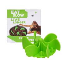 Eat Slow Live Longer Gobble Stopper - Anti-shake - Voederautomaat - Slow Feeder - Voor honden en katten - 11 cm - Groen
