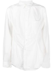 Comme des Garçons Homme Plus chemise drapée à manches longues - Blanc