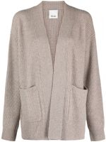 Allude cardigan nervuré à design chiné - Marron