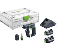 Festool CXS 2.6-Plus 1300 RPM Zonder sleutel 900 g Zwart, Blauw