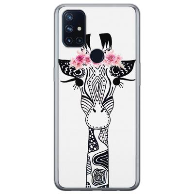 OnePlus Nord N10 5G siliconen telefoonhoesje - Giraffe