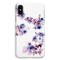 Waterverf bloemen: iPhone XS Max Volledig Geprint Hoesje - thumbnail