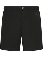 Dolce & Gabbana short de bain à plaque logo - Noir