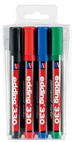 Edding Permanent marker e-330, etui van 4 stuks