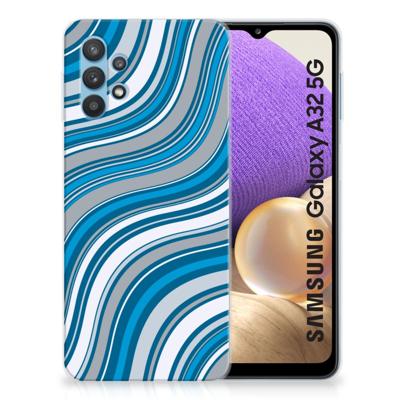 Samsung Galaxy A32 5G TPU bumper Waves Blue Samsung Galaxy A32 5G TPU bumper Waves Blue