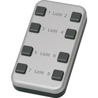 Eltako FMH8-AL/AN Draadloze mini-handzender, bovenkant aluminium gelakt, onderkant en knoppen antraciet-soft-lak, 1 stuk