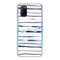 Ink Stripes: Oppo A52 Transparant Hoesje