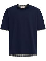 Marni t-shirt en coton à carreaux - Bleu