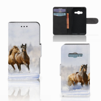 Samsung Galaxy Trend 2 Telefoonhoesje met Pasjes Paarden