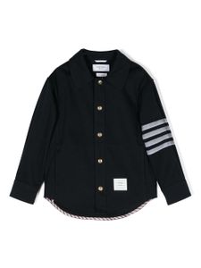 Thom Browne Kids veste en coton à manches longues - Bleu