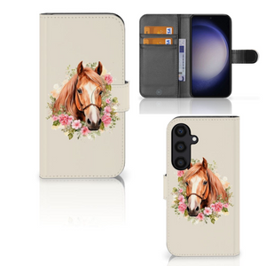 Telefoonhoesje met Pasjes voor Samsung Galaxy S24 Paard