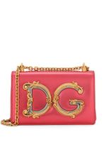 Dolce & Gabbana sac porté épaule DG Girls en cuir - Rose