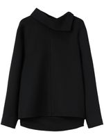 Jil Sander chemise à encolure asymétrique - Noir