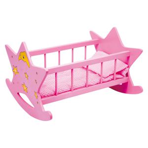 Small Foot Houten Poppenbed Ster Roze