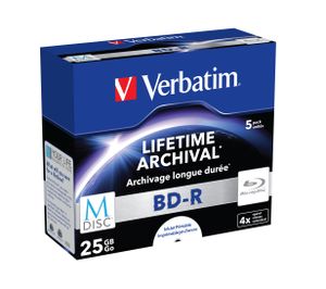 Verbatim 43823 M-Disc Blu-ray 25 GB 5 stuk(s) Jewelcase Bedrukbaar