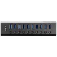 LINDY 43370 USB 3.2 Gen 1-hub Zwart