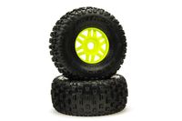 Arrma - DBoots Fortress Tire Set Glued (Green) (2Pcs) (ARA550068)