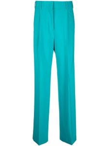 MSGM pantalon en laine à coupe droite - Bleu