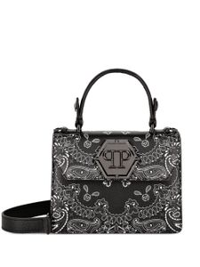 Philipp Plein sac porté épaule Superheroine à motif cachemire - Noir