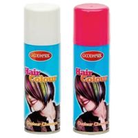 Carnaval verkleed haar verf/spray wit/roze 125 ml - thumbnail