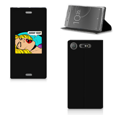 Sony Xperia XZ1 Hippe Standcase Popart Oh Yes Sony Xperia XZ1 Hippe Standcase Popart Oh Yes