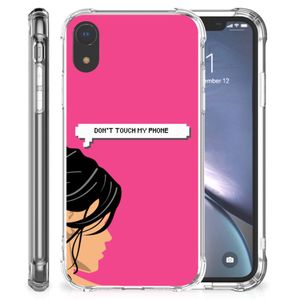 Apple iPhone Xr Anti Shock Case Woman Don't Touch My Phone