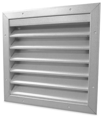 Buitenmuurrooster - Grote Luchtvolumes - Staal (verzinkt) - 600 X 600mm (g74-6060v)