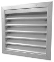 Buitenmuurrooster - Grote Luchtvolumes - Staal (verzinkt) - 600 X 600mm (g74-6060v)