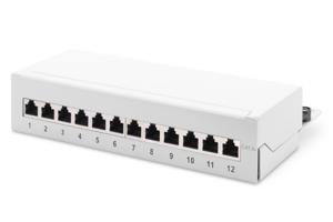 Digitus DN-91612SD-EA-G 12 poorten Netwerkpatchpaneel CAT 6A, CAT 6a (losse kabel CAT 7) 1 HE Ingericht