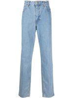 Eckhaus Latta jean droit à taille mi-haute - Bleu