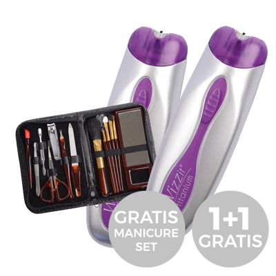 Venteo Wizz it Titanium Zilver, Violet 8 pincetten