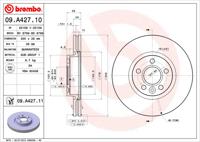 Remmenset, remschijf BREMBO, Remschijftype: Binnen geventileerd, Inbouwplaats: Achteras: , u.a. für Ford - thumbnail