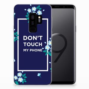 Samsung Galaxy S9 Plus Silicone-hoesje Flowers Blue DTMP