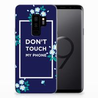 Samsung Galaxy S9 Plus Silicone-hoesje Flowers Blue DTMP - thumbnail