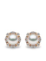 Yoko London puces d'oreilles Trend en or 18ct ornées de perles et de diamants