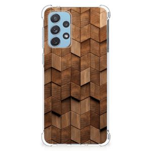 Stevig Telefoonhoesje voor Samsung Galaxy A73 Wooden Cubes